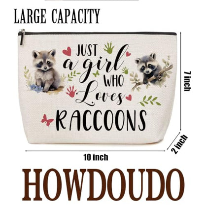 Lovdazzles Raccoon Gifts for Girls Makeup Bag Funny Animal Cosmetic Bag - color: Multicolor 1759