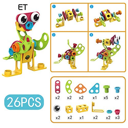 Contixo ST3 Kids Toys - 223 PCs 3D Building Blocks STEM Construction Playboards Creativity, Imagination, Recreational, Educational for Children Toddler, 3+ Year Old Boys and Girls - style: STEM-223pcs