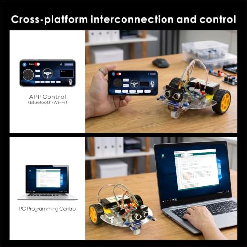 OSOYOO Espro 2WD Robot Car Kit for Arduino ESP32 STEM Learning w/Tutorials