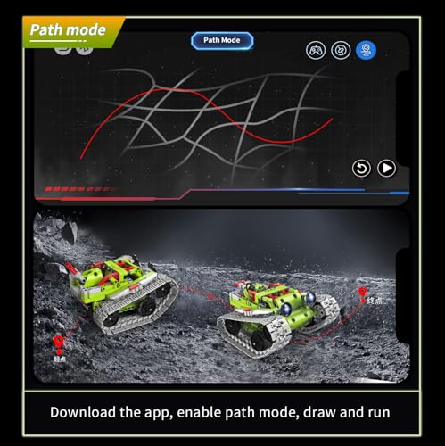 5 in 1 STEM Robot Building Kit, APP & Remote Control Interstellar Building Robot, DIY Robotics Building Toys/RC Car/Tank with Light, Space Building Toy Gifts for Boys Girls Kids 8-16 Science Learning