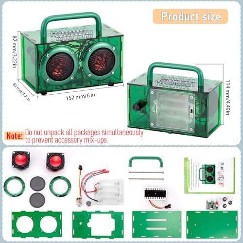 DIY Arylic Bluetooth Speaker Kit - STEM Toys for Ages 8-12 - color: Green