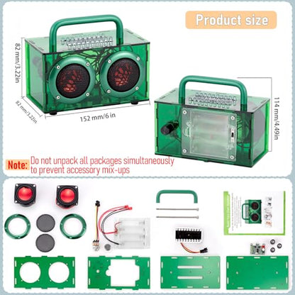 DIY Arylic Bluetooth Speaker Kit - STEM Toys for Ages 8-12 - color: Green