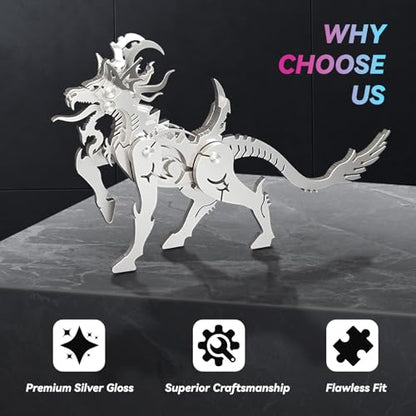 FILASLFT 3D Metal Puzzles for Adults,Mechanical Model Kit Baize - color: A8-baize-silvery