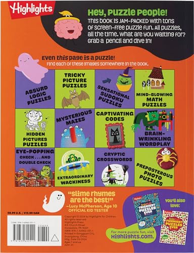 brainPLAY Halloween Puzzles: A Challenging Halloween Activity Book for Kids Ages 7 and Up with Over 200 Puzzles, Logic Games, Mazes and Hidden ... Spook-tacular Fun (brainPLAY Puzzle Books)