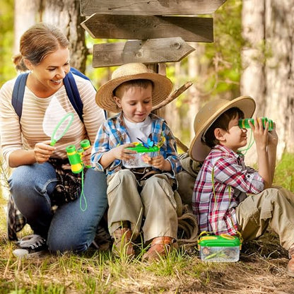 2Sets Bug Catcher for Kids - Sturdy Bugs Catching Kit Gifts with Binoculars Butterfly Net Collector Insect Catcher Tweezer, Bug Habitat Outdoor Explorer Kit for 3 4 5 6 7 8 Children