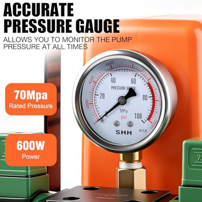 HZLZRZ Mini Double Acting Electric Hydraulic Pump with CR-400 Connector - style: HZED—700C