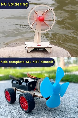 8 Set STEM Kits - Solar Power Motor Kit for Boys to Build,STEM Electric Projects Engineering Set for Girls
