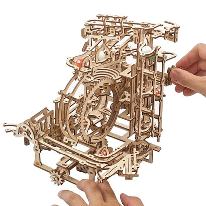 UGEARS Drift Cobra Racing Car, Model Kit, Wooden 3D Puzzles for Adults to Build with Powerful Spring Motor - Wood Mechanical Models Building Kit Retro Hobbies - style: Cobra Racing