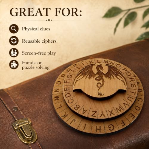 Dragon Cipher Wheel - Accessory for Table Top Gaming - size: Dragon Cypher