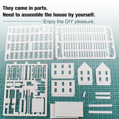 N Scale Model Decorated House Kit Unassembled Building for Model Railroad JZN5881JJ