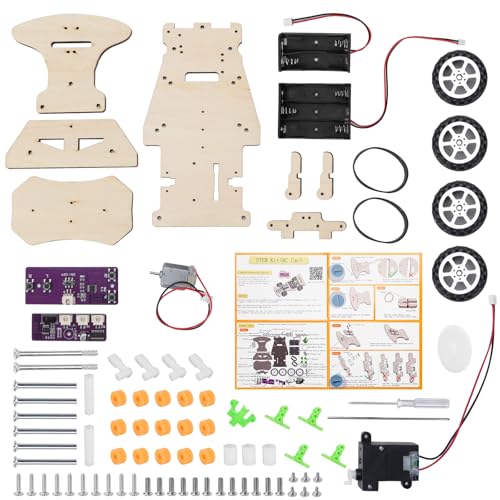 Wooden Racing Car, STEM Kits for Kids Age 8-10, STEM Toys for Boys 8-12, Remote Control Model Car Building Kits, Science Crafts Projects, Educational Gift for 9 10 11 12 13 14 Year Old Teen