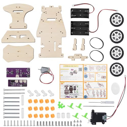 Wooden Racing Car, STEM Kits for Kids Age 8-10, STEM Toys for Boys 8-12, Remote Control Model Car Building Kits, Science Crafts Projects, Educational Gift for 9 10 11 12 13 14 Year Old Teen
