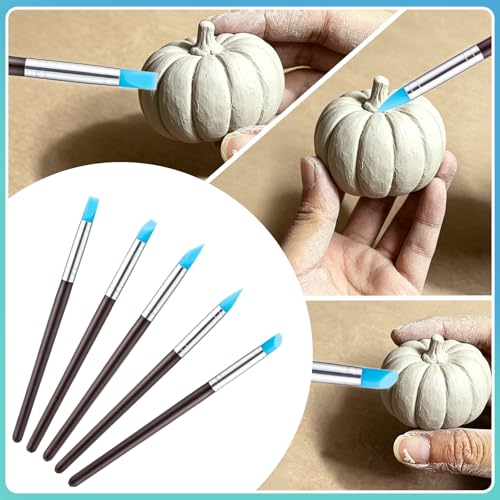 Aukney 100ML Air Dry Clay Glaze and 29pcs Tool Kit, High Gloss Air Dry Clay Glaze, Sealant, Prevent Clay from Cracking, and Scratch Resistant - Pottery Tools for Stippling, Shaping Clay Crafts