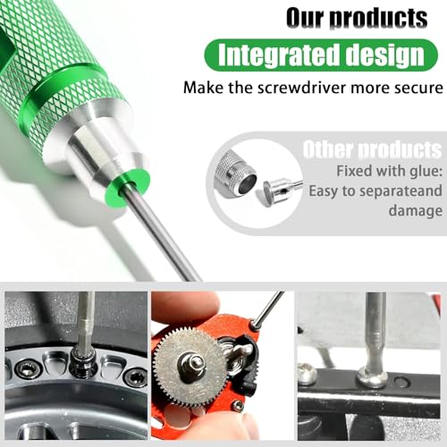4Pcs RC Hex Drivers 1.5 2.0 2.5 3.0mm Screwdriver Hex Tool Kit - color: Green