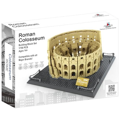 Roman Colosseum Building Block Set – 1756 Pieces, Italy Colosseum - style: Roman Colosseum