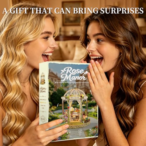 Book Nook Kit DIY Miniature House 3D Wooden Puzzle - Rose Manor - color: Rose Manor