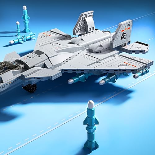 J-15 Fighter Jet Military Aircraft Building Kit for Boys 8–12 - color: Gray