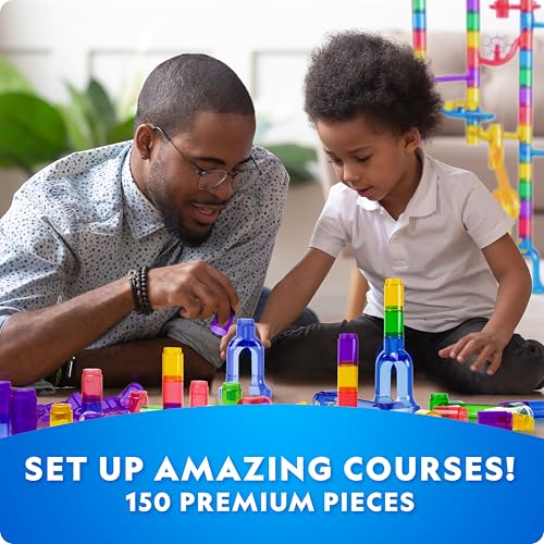 National Geographic Glow Marble Run 150-Piece Building Set for Kids - style: 150-Piece Glowing Set