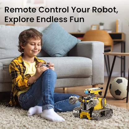 Bundle - 2 Items: Sillbird Solar Robot Toys & Robot Building Kit with Remote Control for Boys Ages 8-14, Christmas STEM Robotics Technic Toy, Coding Gift for Kids