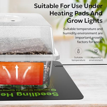 MIXC 10 Pack Seed Starter Tray, 120-Cell Stater Kit with Humidity Dome - color: Transparent, size: 12 Cell-10 Packs-Clear Cover