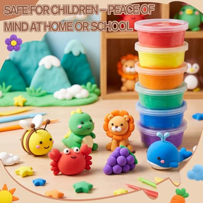 VioraWhite 72 Pcs Air Dry Clay 2.4lb Modeling Clay Kit, Mixed Colors - color: Mixed Colors