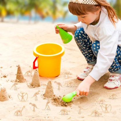 60 PCS Dinosaur Fossil Skeletons, Assorted Dinosaur Skeleton Toys Figures for Science Play Dino Sand Dig Party Favor Decorations - style: dino skeletonA