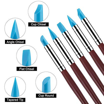 10PCS Silicone Color Shaper Tools, Clay Sculpting Tools for Artists