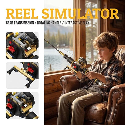 Fishing Rod Building Block Set 589+ Pcs STEM Hobby Decor Model Toy - color: Deluxe Edition: 589 Pieces