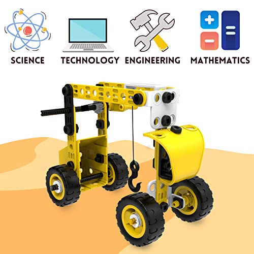 Mobius STEM Building Toy Set, 100 Pieces, 8-in-1 DIY Kit, Ages 5+ - color: Yellow & Black - 8-in-1 - 100 Pcs