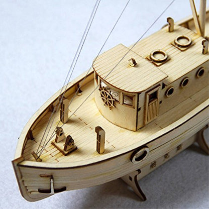 HAPYLY Scale DIY Hobby Wooden Ship Science Equipmen Assembly Model Boat Kits Sailing Boat Kit Decor Toy Gift (1:30) - size: 1:30