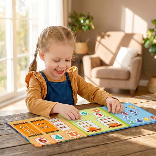 Magnetic Math Manipulatives Set, Addition and Subtraction Learning Toy with 100+ Pcs Numbers and Counters Fraction, Includes 3 Double-Sided Dry Erase Activity Cards for Toddlers and Kids Ages 3-8 - color: Blue