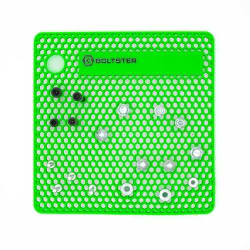 Boltster Original Silicone Fastener Organizer Tray, Bolt and Screw Holder for Mechanics, Automotive, Industrial and DIY Projects, Heat and Chemical Resistant, Green - color: Green