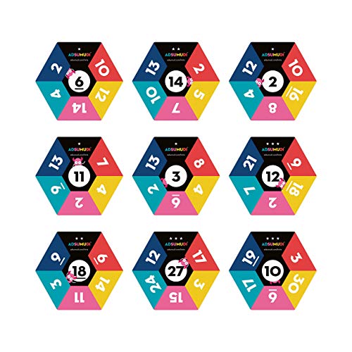 Evermade Adsumudi Math Game - The Monstrously Fun, Smart Game for Kids to Practice Multiplication, Division, Addition and Subtraction - Great for Kids Ages 8-12 - size: 5.5 x 5.5 x 1.13 inches