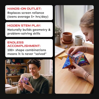 Shashibo DODECA Magnetic Puzzle Cube, Stress Relief Fidget Toy - color: Confetti, size: DODECA