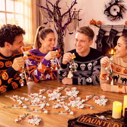 Kenning 581pcs Halloween Ghost Charms Keychain Making Kit DIY - style: Ghost