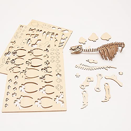 Stegosaurus Wooden Dinosaur 3D Puzzle - Fun DIY Wood Craft Kits - Ideal Gift for Birthdays and Party Favors - style: Stegosaurus