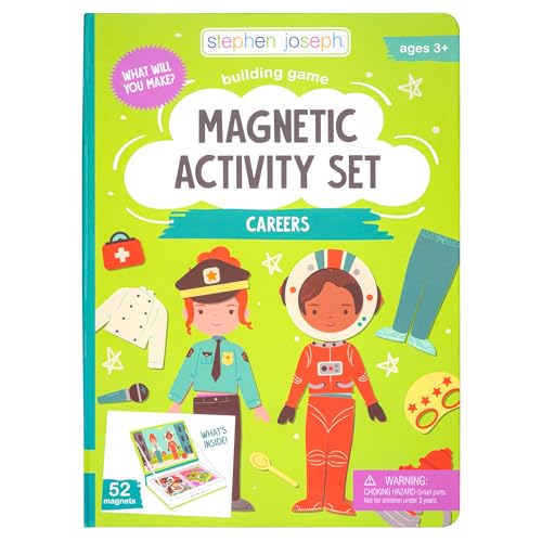 Stephen Joseph Magnetic Activity Set for Kids, Careers 50-Piece Play Set - color: Careers