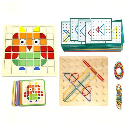 120-Piece Wooden Puzzle Games & Memory Activity Kit for Seniors - Alzheimer's Therapy Tools & Gifts for Elderly