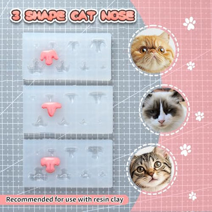 Nuvretk 8 Cute Silicone Molds for Needle Felting - Cat Nose Shapes for Stuffed Animals, DIY Crafts, and Accessories (Garfield) - size: CAT-Garfield