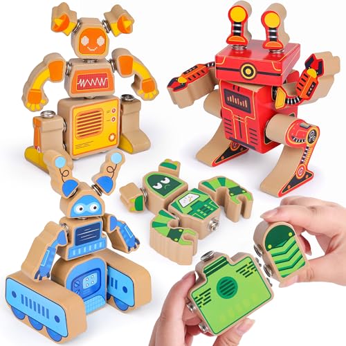 Coogam Fine Motor Building Robot Blocks for 3 4 5 Years Old Kids - style: Robot