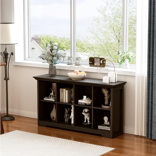 OSCHF 8-Cube Open Bookcase with Base, 2-Tier Low Cabinet, Black - color: Black, size: 8-Cube