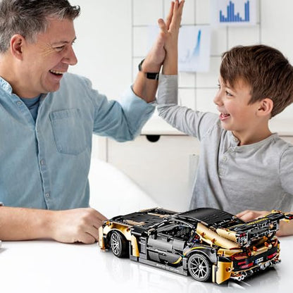 APAWR 1:14 MOC Building Set Raceing Model, Sports Car Building Blocks Toys Boys or Adults Kits，Super Cars for Boys Age 8+and Adult，Collectable Model Car Building Kit(1368pcs)