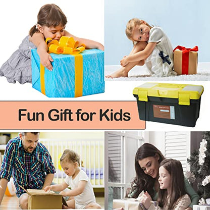 Kids Real Tools Set,Woodworking Tool Set,30 PCS Builder Children Real Hand Tools Kit Construction Learning,Home DIY Play for Boys & Girls Beginner Learning Gift,Come with Tool Box - size: 30 PCS