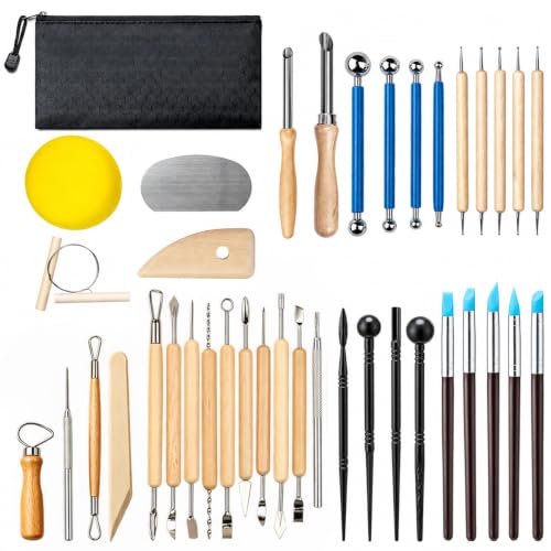 39PCS Pottery Tools Kit, Ceramic Tools, Clay Sculpting Tools (39Pcs) - color: 39Pcs