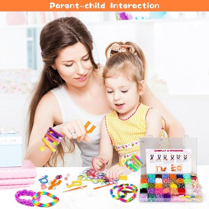 Loom Rubber Band Bracelet Kit, 3000+ 30-Color, Storage Case, Ages 8+ - color: 3000 Pcs