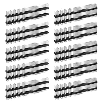 2x40 Pin Header Strip, 21mm, Double Row Header Pins Connector - size: 21mm Dual Row Plastic