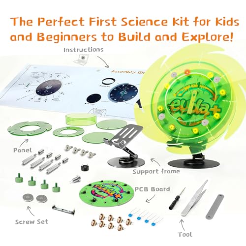 eUda+ STEM Spin The Wheel Kit Soldering Version - size: 2 inches x 7.5 inches x 7.5 inches