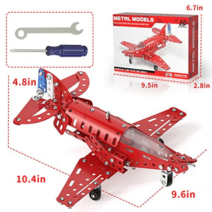 Lucky Doug STEM Building Projects Model Airplane Set - Building Toys for Kids Ages 8-12, Assembly Science Kit for Boys 7 8 9 10 11 Years Old - style: 869-2