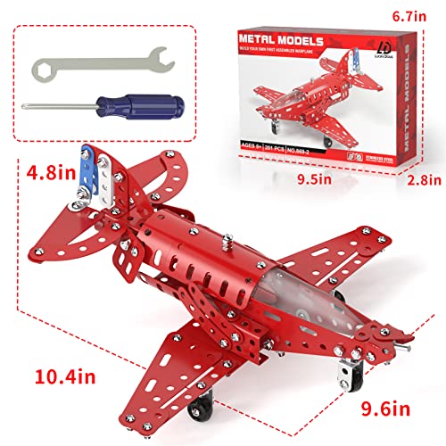 Lucky Doug STEM Building Projects Model Airplane Set - Building Toys for Kids Ages 8-12, Assembly Science Kit for Boys 7 8 9 10 11 Years Old - style: 869-2