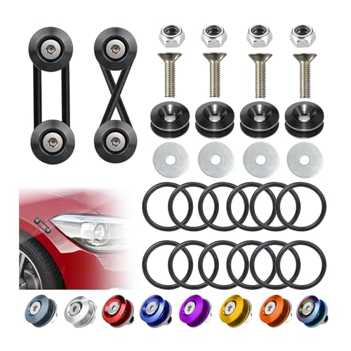 BFXM Universal Bumper Clips, Front Rear Bumper Quick Release Kit - color: Black, size: 2set